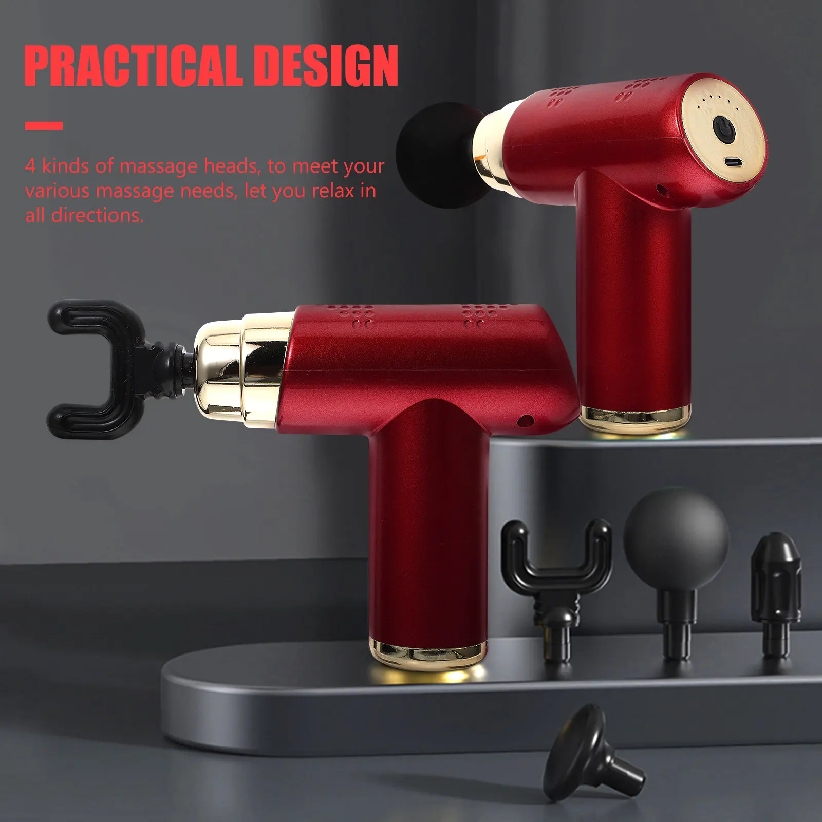 1Set Compact Fascia Massager 6 Speed Electric Muscle Percussion Massager with Interchangeable Heads for Deep Tissue Relaxation
1Set Compact Fascia Massager 6 Speed Electric Muscle Percussion Massager with Interchangeable Heads for Deep Tissue Relaxation