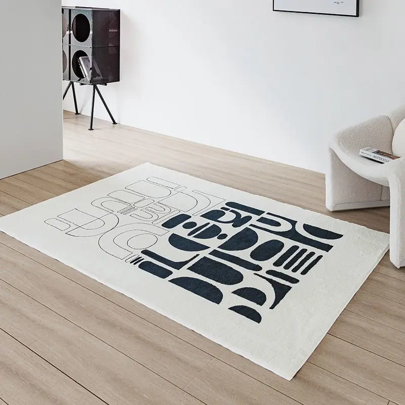VIKAMA Scandinavian Black and White Faux Sheep Velvet Washed Back Carpet Living Room Bedroom Pop Bedside Rugs Home Decoration
VIKAMA Scandinavian Black and White Faux Sheep Velvet Washed Back Carpet Living Room Bedroom Pop Bedside Rugs Home Decoration