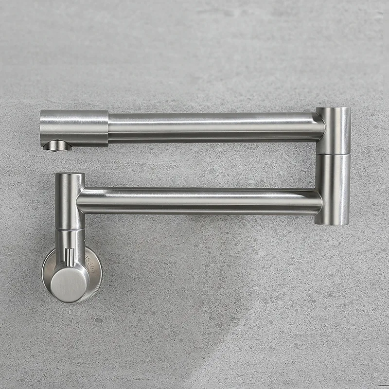 Pot Filler Faucet Double Joint Spout Folding Stretchable Swing Arm Kitchen Faucet Stainless Steel Wall Mount Cold Water Sink Tap
Pot Filler Faucet Double Joint Spout Folding Stretchable Swing Arm Kitchen Faucet Stainless Steel Wall Mount Cold Water Sink Tap