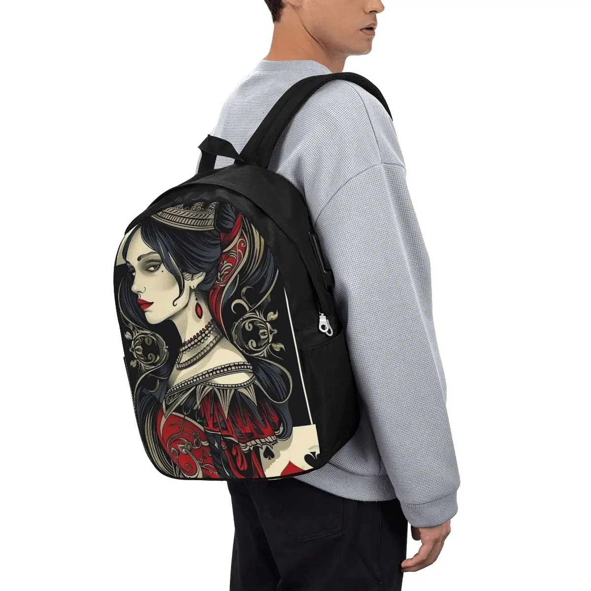 Casino Nights Red Queen Of Hearts Backpack Travel Notebook Bag Computer College Student School Bag Laptop Shoulder Bags
Casino Nights Red Queen Of Hearts Backpack Travel Notebook Bag Computer College Student School Bag Laptop Shoulder Bags