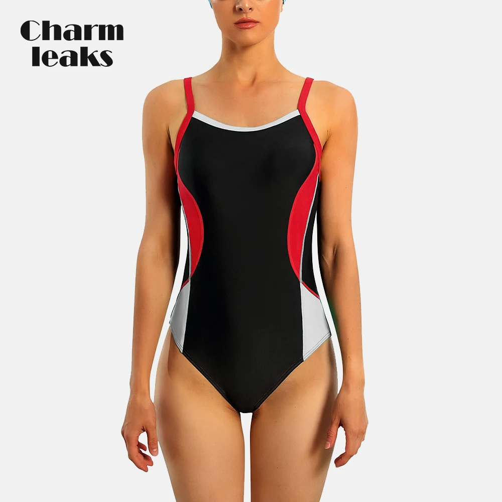 Charmleaks Women Sports Swimsuit Athletic Professional One-piece Training Bathing Suit Back Hollow Out Color Matching Swimwear
Charmleaks Women Sports Swimsuit Athletic Professional One-piece Training Bathing Suit Back Hollow Out Color Matching Swimwear