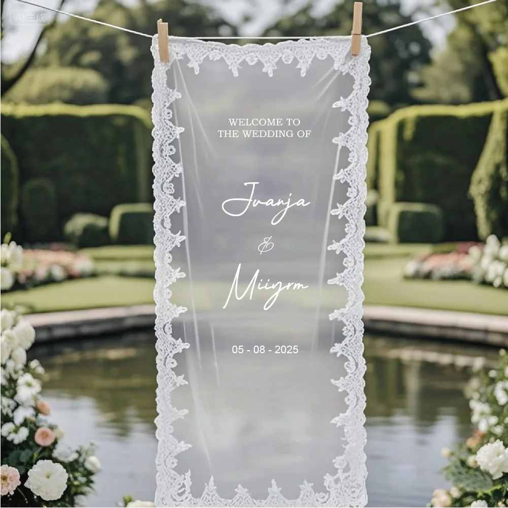 Custom Wedding Logos, Wedding Banners, Handmade Lace Semi-Sheer Tulle, Modern Outdoor Sheer Wedding Banners, Personalized Wedding Decorations, Engagement Party Logos, Romantic Wedding Welcome Signs
Custom Wedding Logos, Wedding Banners, Handmade Lace Semi-Sheer Tulle, Modern Outdoor Sheer Wedding Banners, Personalized Wedding Decorations, Engagement Party Logos, Romantic Wedding Welcome Signs