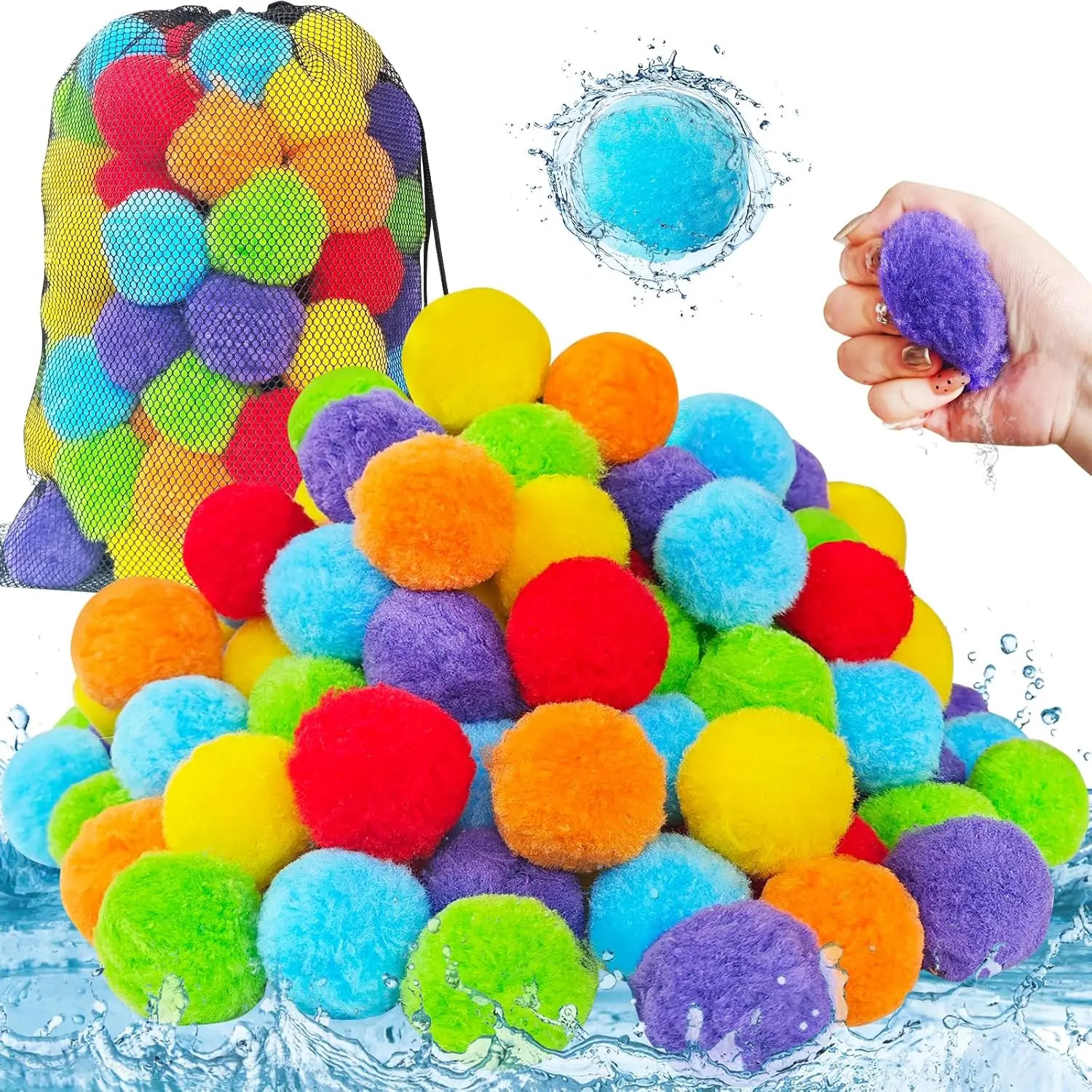 120 Reusable Water Balls - Soft Splash for Outdoor Games, Pool & Beach Fun, Summer Party Favors
120 Reusable Water Balls - Soft Splash for Outdoor Games, Pool & Beach Fun, Summer Party Favors