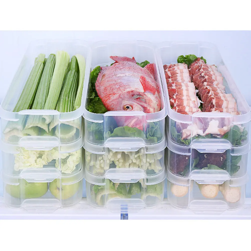 Multi-Layer Plastic Refrigerator Crisper Box with Lid Random Color 3 Box 1 Lid Stackable Long Food Storage Container Food
Multi-Layer Plastic Refrigerator Crisper Box with Lid Random Color 3 Box 1 Lid Stackable Long Food Storage Container Food