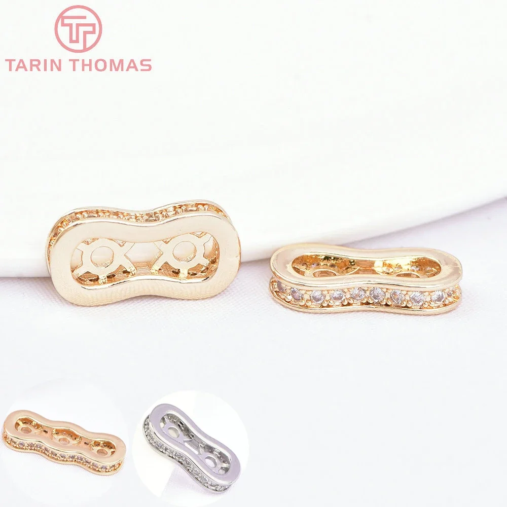 (7136) 4PCS 6x13MM 24K Gold Color Brass with Zircon Connector Charms High Quality Jewelry Making Findings Accessories Wholesale
(7136) 4PCS 6x13MM 24K Gold Color Brass with Zircon Connector Charms High Quality Jewelry Making Findings Accessories Wholesale