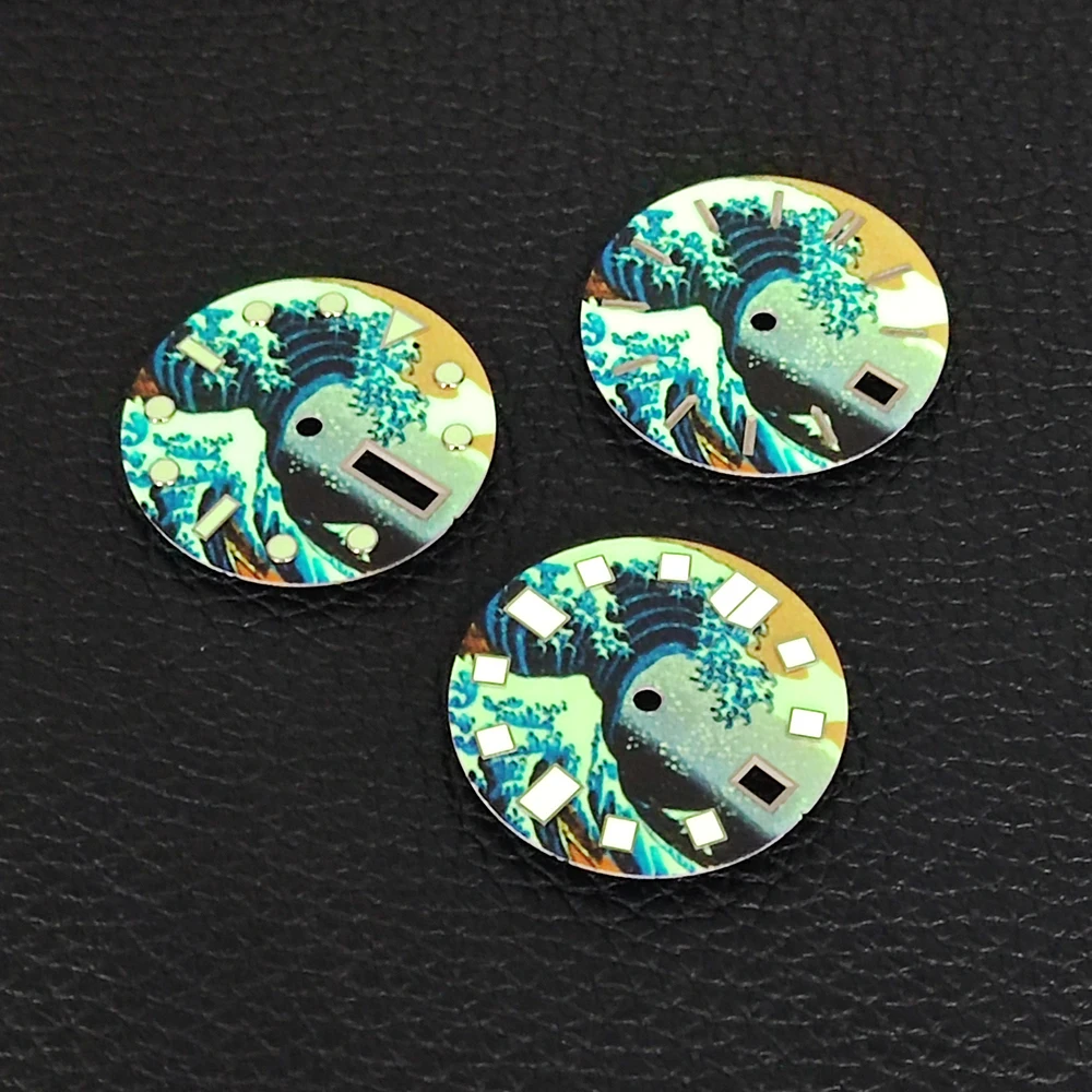 28.5mm Kanagawa Dial nh35 Dial Full C3 Luminous Watch Face Fit nh35/nh36/nh38/nh70/nh72 Movements Watch Parts
28.5mm Kanagawa Dial nh35 Dial Full C3 Luminous Watch Face Fit nh35/nh36/nh38/nh70/nh72 Movements Watch Parts
