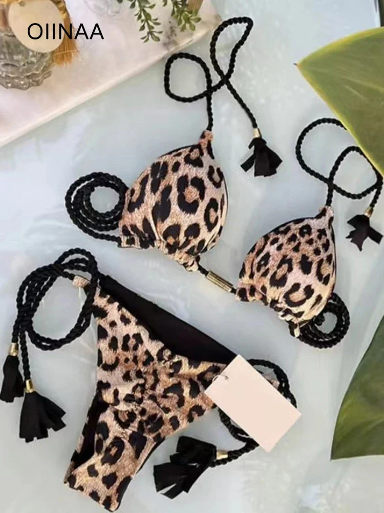 OIINAA Swimwear Women Sexy Zebra Striped Bathing Suit Leopard Printed Bikini Set Tie Dye Two-piece Drawstring Beachwear Biquinis
OIINAA Swimwear Women Sexy Zebra Striped Bathing Suit Leopard Printed Bikini Set Tie Dye Two-piece Drawstring Beachwear Biquinis