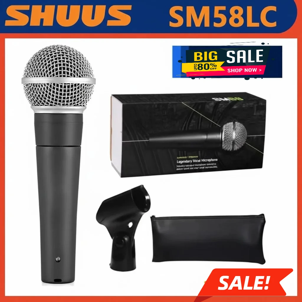 Оригинальный проводной динамический микрофон SM58LC/SM58S с кардиоидной диаграммой направленности для караоке, живого вокала и выступлений на сцене (2026 год)
Оригинальный проводной динамический микрофон SM58LC/SM58S с кардиоидной диаграммой направленности для караоке, живого вокала и выступлений на сцене (2026 год)