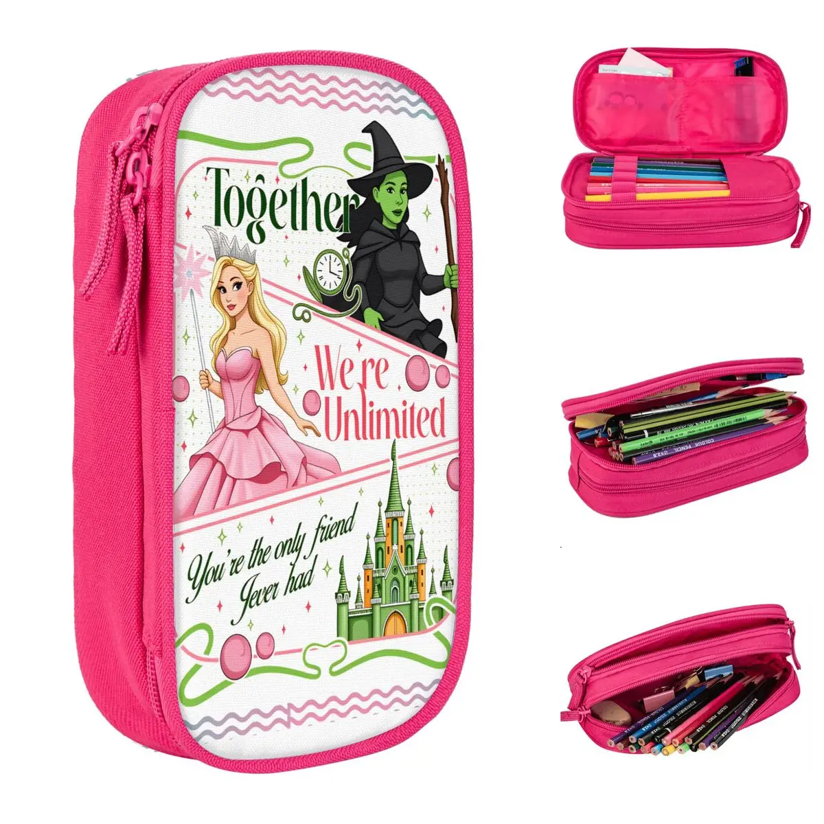 Wicked For Good пеналы Ведьма Волшебник Фэнтези сумки для ручек для девочек и мальчиков большая емкость школьные принадлежности пенал на молнии
Wicked For Good пеналы Ведьма Волшебник Фэнтези сумки для ручек для девочек и мальчиков большая емкость школьные принадлежности пенал на молнии