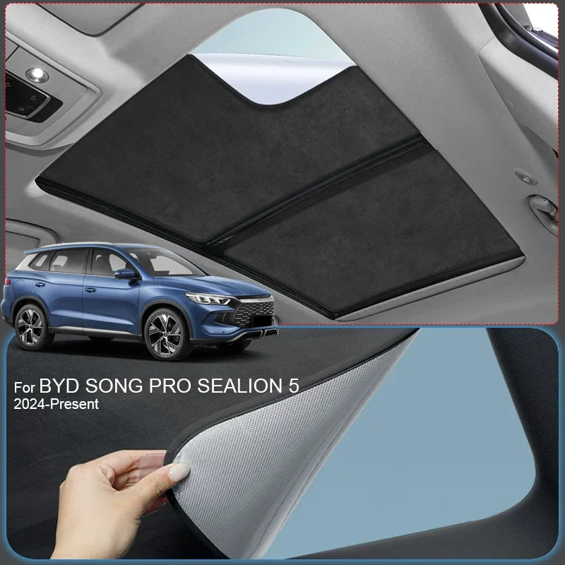 Car Suede Fabric Anti-uv Electrostatic Adsorption Sunroof Sunshade Heat Insulation Skylight For BYD SONG PRO SEALION 5 2024-2026
Car Suede Fabric Anti-uv Electrostatic Adsorption Sunroof Sunshade Heat Insulation Skylight For BYD SONG PRO SEALION 5 2024-2026
