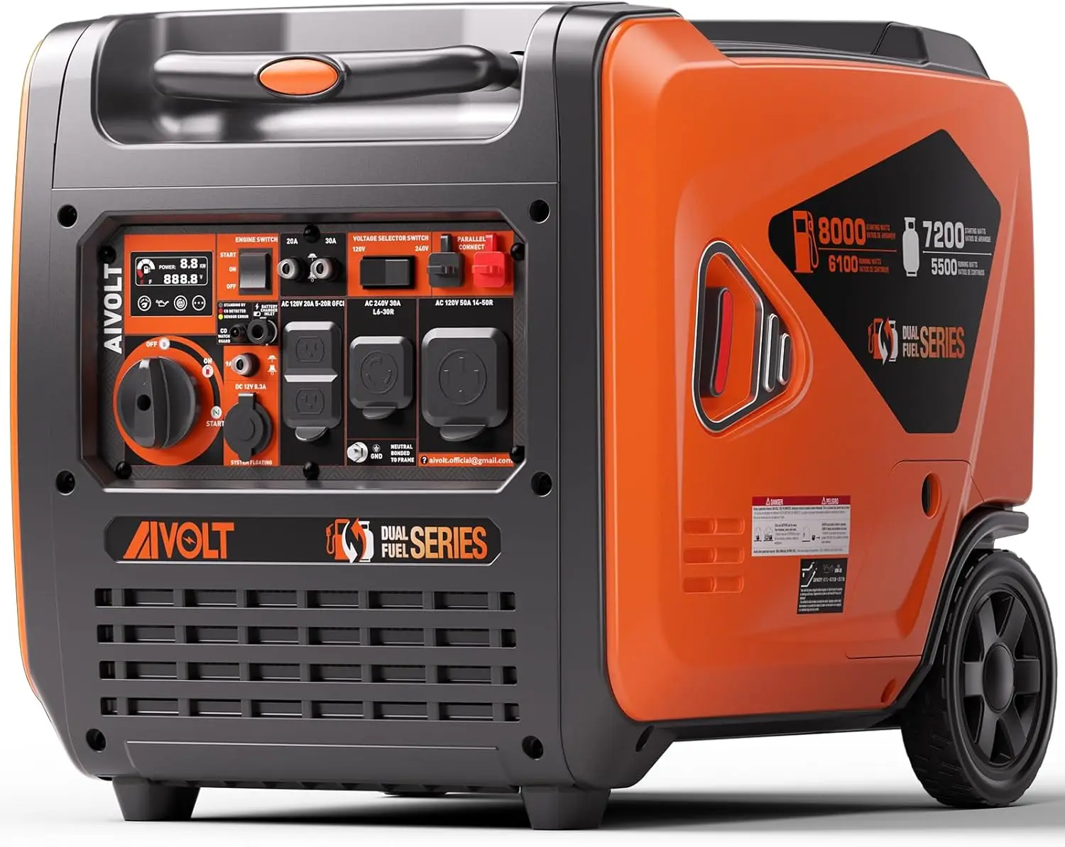 8000W Dual Fuel Super Quiet Inverter Generator With Electric Start - Gas Propane Powered Portable Generator Upgraded Version,cus
8000W Dual Fuel Super Quiet Inverter Generator With Electric Start - Gas Propane Powered Portable Generator Upgraded Version,cus