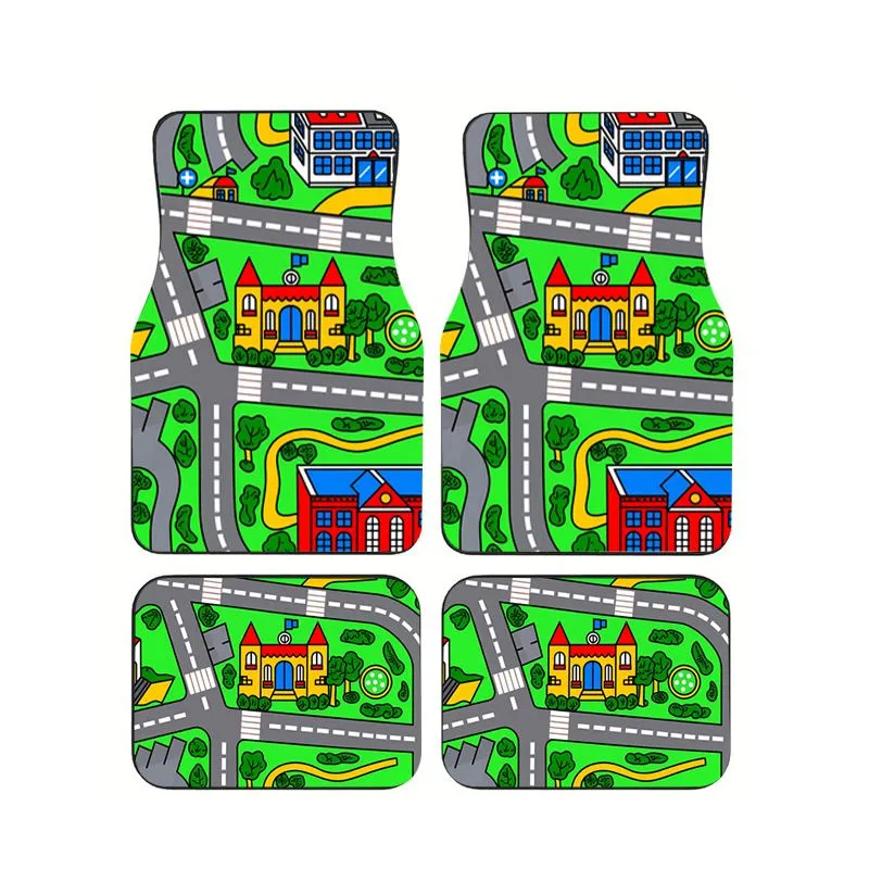 Green City Road Map Print Car Floor Mats Set 4pcs Non Slip Universal Protector Rugs Fit Cars Trucks SUVs Anti Dirt For Gift
Green City Road Map Print Car Floor Mats Set 4pcs Non Slip Universal Protector Rugs Fit Cars Trucks SUVs Anti Dirt For Gift