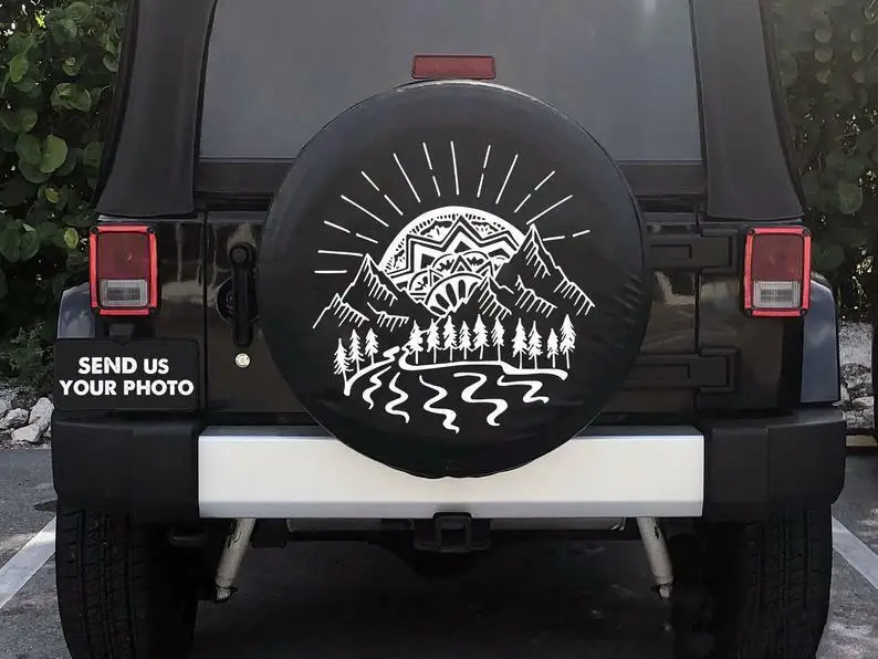 Mountain Mandala Spare Tire Cover Camping Van Wheel Cover Against Sun & Rain 32"
Mountain Mandala Spare Tire Cover Camping Van Wheel Cover Against Sun & Rain 32"