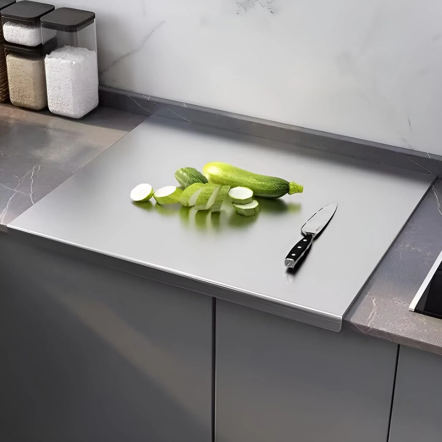 Premium Stainless Steel Chopping Board - Large, Easy Clean, Multipurpose Kitchen Cutting Surface for Fruits, Vegetables & More
Premium Stainless Steel Chopping Board - Large, Easy Clean, Multipurpose Kitchen Cutting Surface for Fruits, Vegetables & More