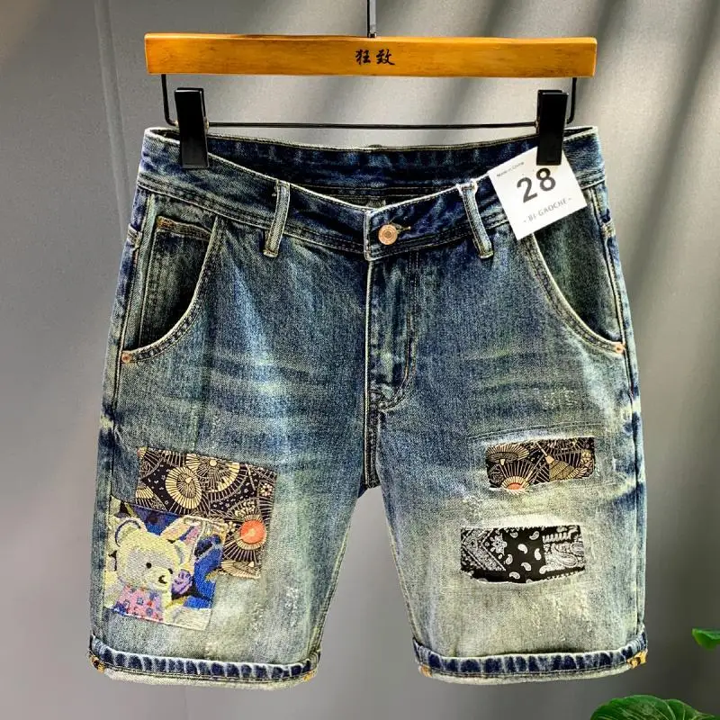 Loose Short Jeans Pants for Men Ripped Man Denim Shorts New In Designer Harajuku Cowboy Streetwear Retro Xl Blue Luxury Jorts
Loose Short Jeans Pants for Men Ripped Man Denim Shorts New In Designer Harajuku Cowboy Streetwear Retro Xl Blue Luxury Jorts