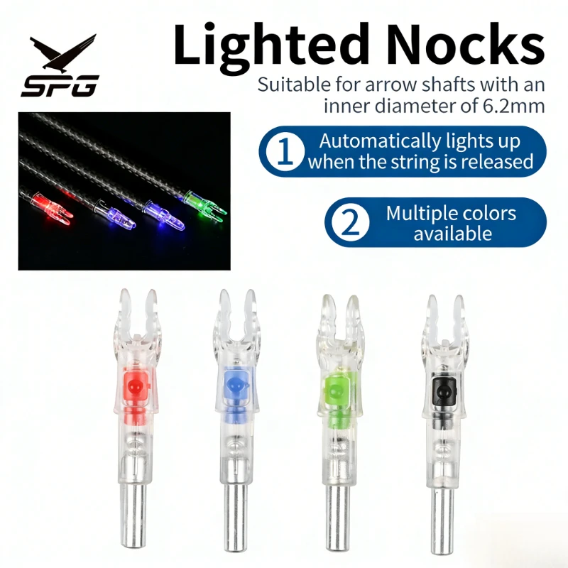 12PCS Arrow LED Luminous Nock 6.2mm Archery Automatic Lighted Outdoor Compound Bow Hunting Glassfiber Carbon Shafts Accessories
12PCS Arrow LED Luminous Nock 6.2mm Archery Automatic Lighted Outdoor Compound Bow Hunting Glassfiber Carbon Shafts Accessories