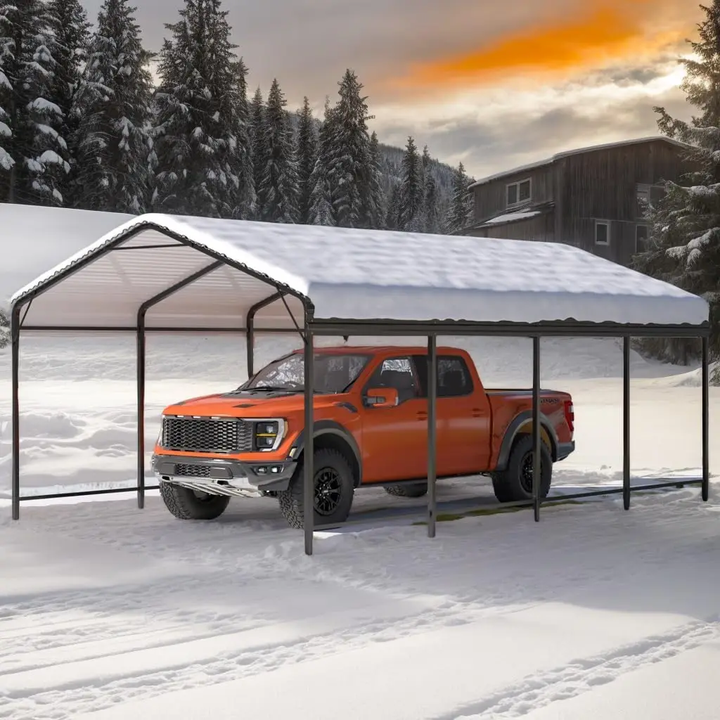 12'x20' Polar Aurora Carport: Reinforced Base, Heavy-Duty Galvanized Shelter, Portable, for Trucks, Boats, Cars, Tractors
12'x20' Polar Aurora Carport: Reinforced Base, Heavy-Duty Galvanized Shelter, Portable, for Trucks, Boats, Cars, Tractors