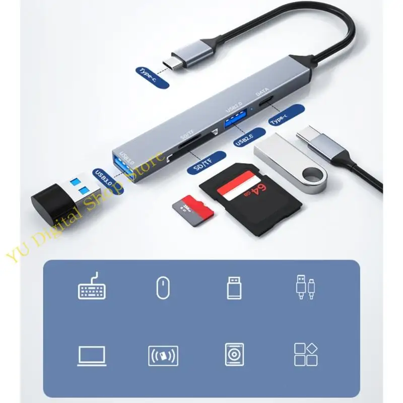 96BA 5 в 1 USB C HUB 5 Гбит / с USB 3,0 Высокая скорость 480 Мбит / с USB 2.0 Порты Type-C Адаптер
96BA 5 в 1 USB C HUB 5 Гбит / с USB 3,0 Высокая скорость 480 Мбит / с USB 2.0 Порты Type-C Адаптер