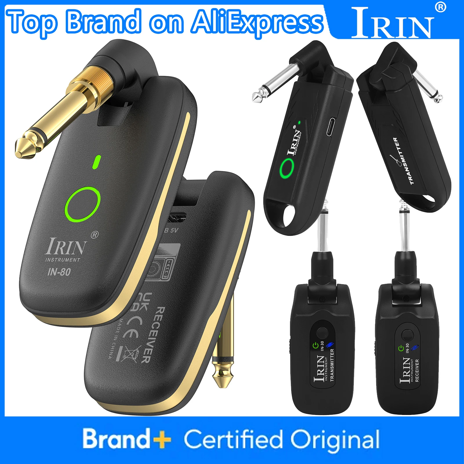 IRIN Wireless Guitar System Wireless Audio Transmitter Receiver for Electric Guitar Bass Guitar Electric Blowpipe Violin Speaker
IRIN Wireless Guitar System Wireless Audio Transmitter Receiver for Electric Guitar Bass Guitar Electric Blowpipe Violin Speaker