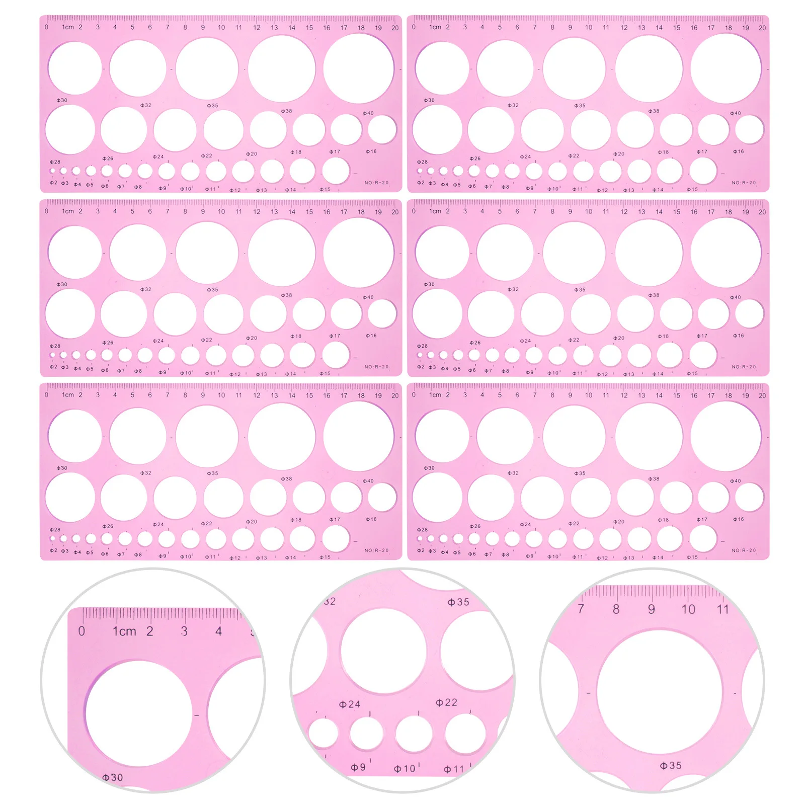 6pcs Circle Hole Ruler Tool Geometric Painting Templates Drawing Stencils For Students Engineering Architecture Design Plastic
6pcs Circle Hole Ruler Tool Geometric Painting Templates Drawing Stencils For Students Engineering Architecture Design Plastic