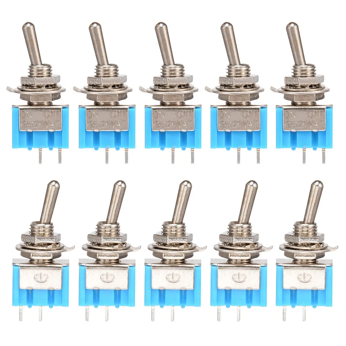 10pcs MTS-101 2 Pin SPST ON-OFF 2 Position 6A 250V AC Mini Toggle Switches Kit 6A 125V AC 3A 250V AC MTS-101 Electrical Parts
10pcs MTS-101 2 Pin SPST ON-OFF 2 Position 6A 250V AC Mini Toggle Switches Kit 6A 125V AC 3A 250V AC MTS-101 Electrical Parts