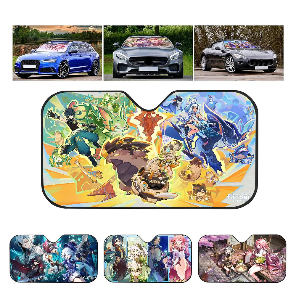 Anime Genshin Impact Car Sunshade Shield Windshield Window Sun Blocker Cover Interior Protection For Truck SUV Visor Universal
Anime Genshin Impact Car Sunshade Shield Windshield Window Sun Blocker Cover Interior Protection For Truck SUV Visor Universal