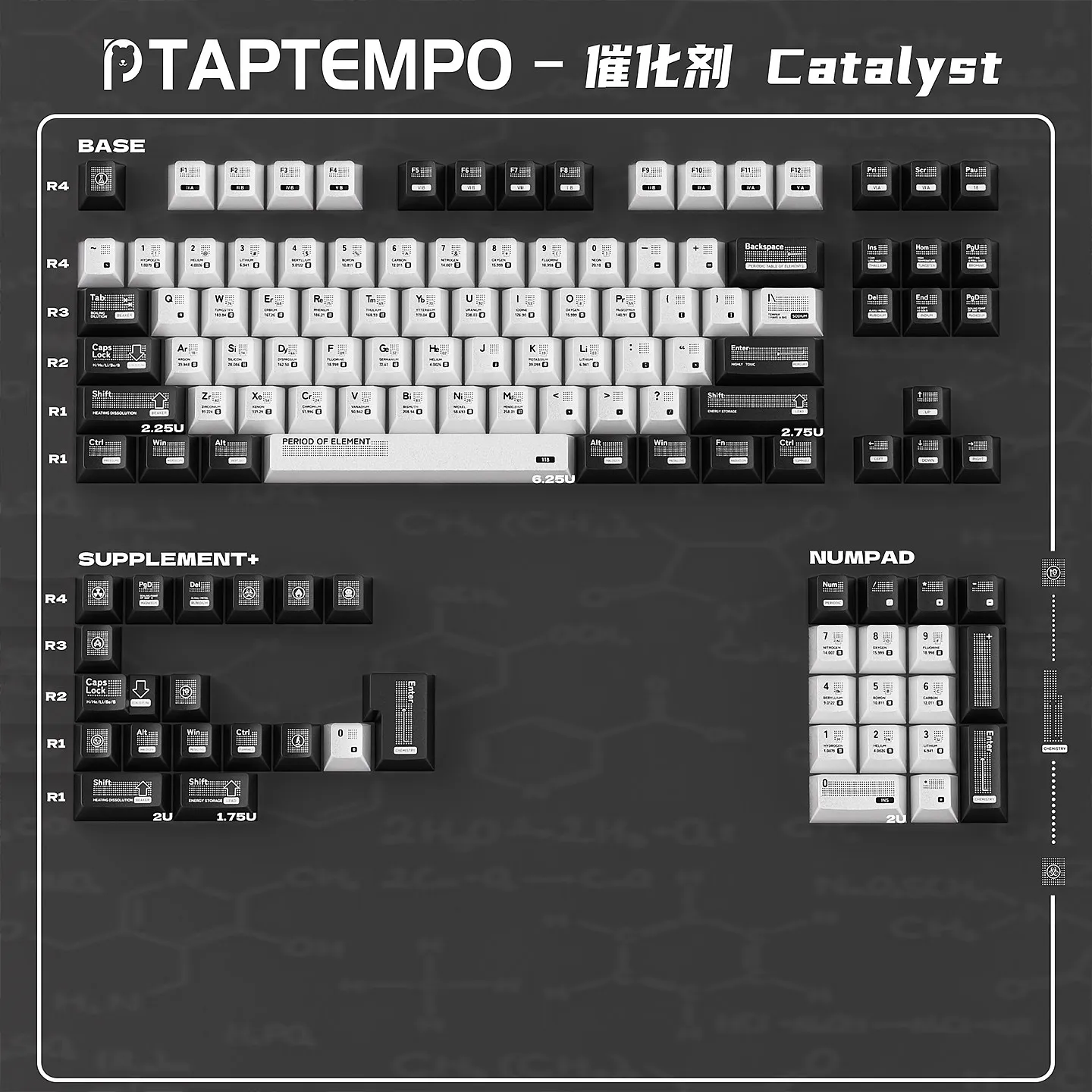 Taptempo Catalyst Keycaps Metallic paint Glossy Black Silver keycaps Cherry profile PBT Keycaps For MX Mechanical Keyboard
Taptempo Catalyst Keycaps Metallic paint Glossy Black Silver keycaps Cherry profile PBT Keycaps For MX Mechanical Keyboard
