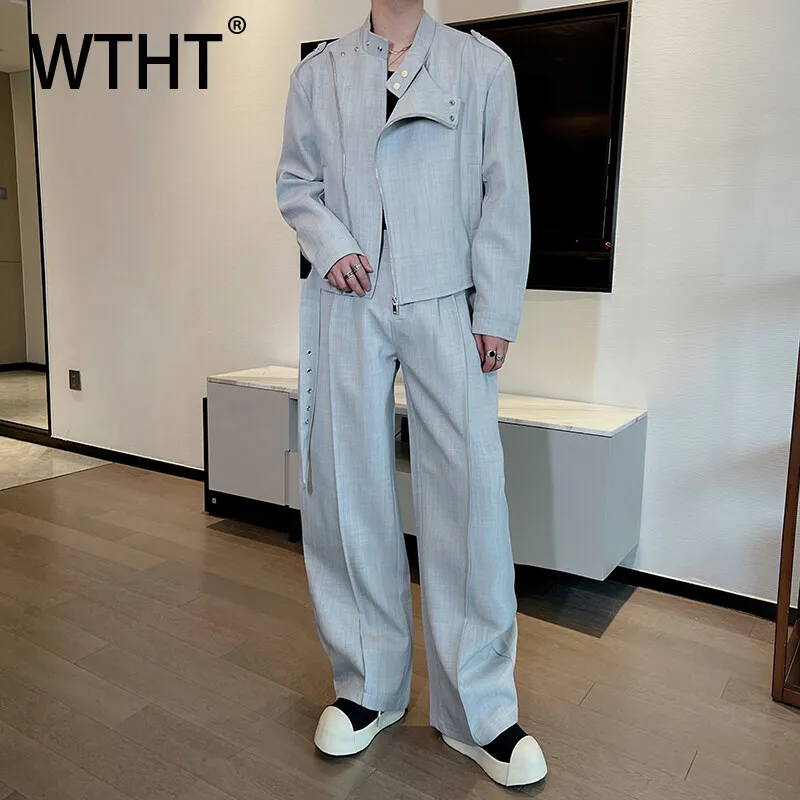 WTHT Модный мужской костюм Продается цветная молния с воротником-стойкой Дизайн с длинными рукавами Куртка в стиле пэчворк Прямые широкие брюки Комплект Мужской 2A0313
WTHT Модный мужской костюм Продается цветная молния с воротником-стойкой Дизайн с длинными рукавами Куртка в стиле пэчворк Прямые широкие брюки Комплект Мужской 2A0313
