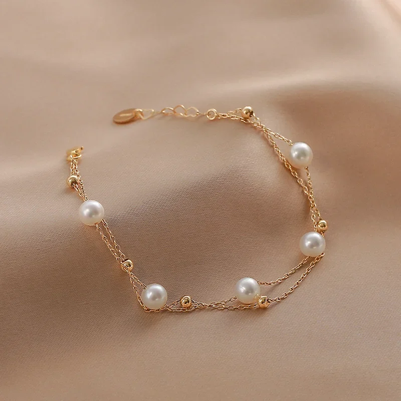 Hengsheng 4-5mm Near Round Freshwater Pearl Bracelet for Women14k Gold Vintage Style Double Layer 15.5+5cm Adjustable Bracelet
Hengsheng 4-5mm Near Round Freshwater Pearl Bracelet for Women14k Gold Vintage Style Double Layer 15.5+5cm Adjustable Bracelet
