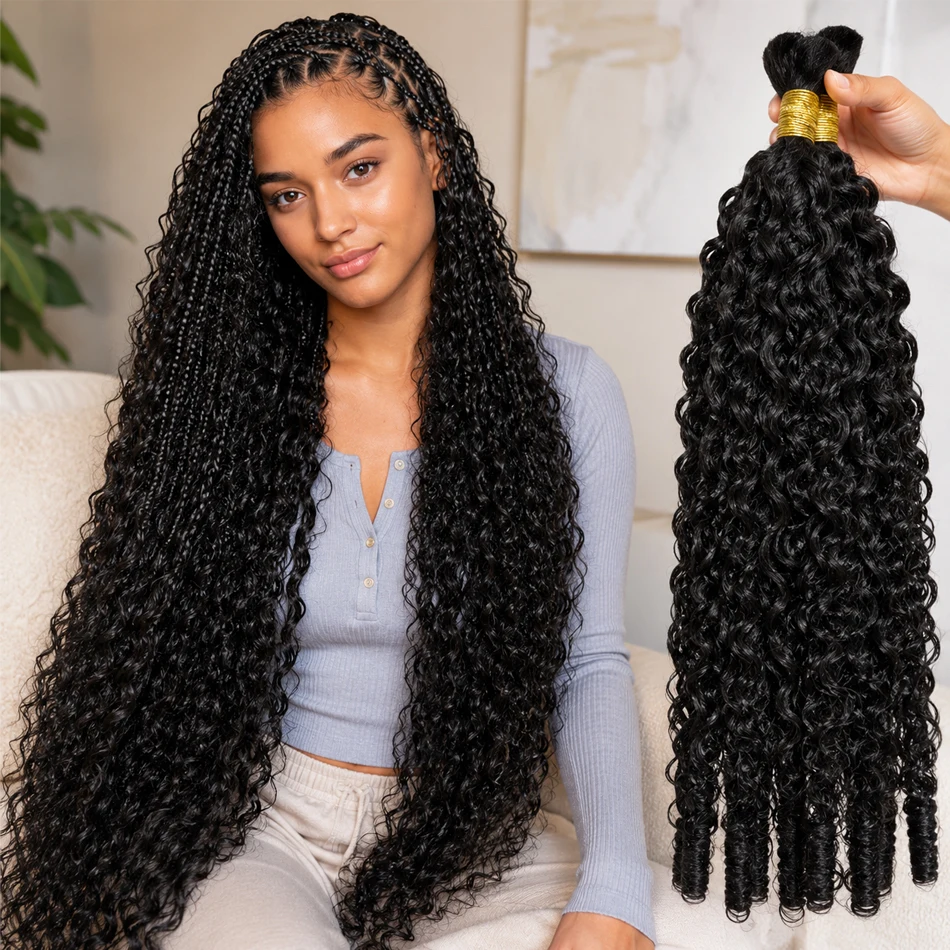 15A Human Braiding Hair for Boho Braids Burmese Curly Spiral Ends Bulk 100% Unprocessed Virgin Hair 3/4 Bundle 24 26 28 30 Inch
15A Human Braiding Hair for Boho Braids Burmese Curly Spiral Ends Bulk 100% Unprocessed Virgin Hair 3/4 Bundle 24 26 28 30 Inch