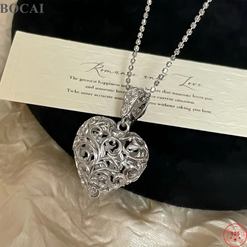 BOCAI NEW S925 Silver Charms Pendant for Men Women Hollow Eaternal Rattan Lover Heart Charm Fine Choice Jewelry Wholesale
BOCAI NEW S925 Silver Charms Pendant for Men Women Hollow Eaternal Rattan Lover Heart Charm Fine Choice Jewelry Wholesale