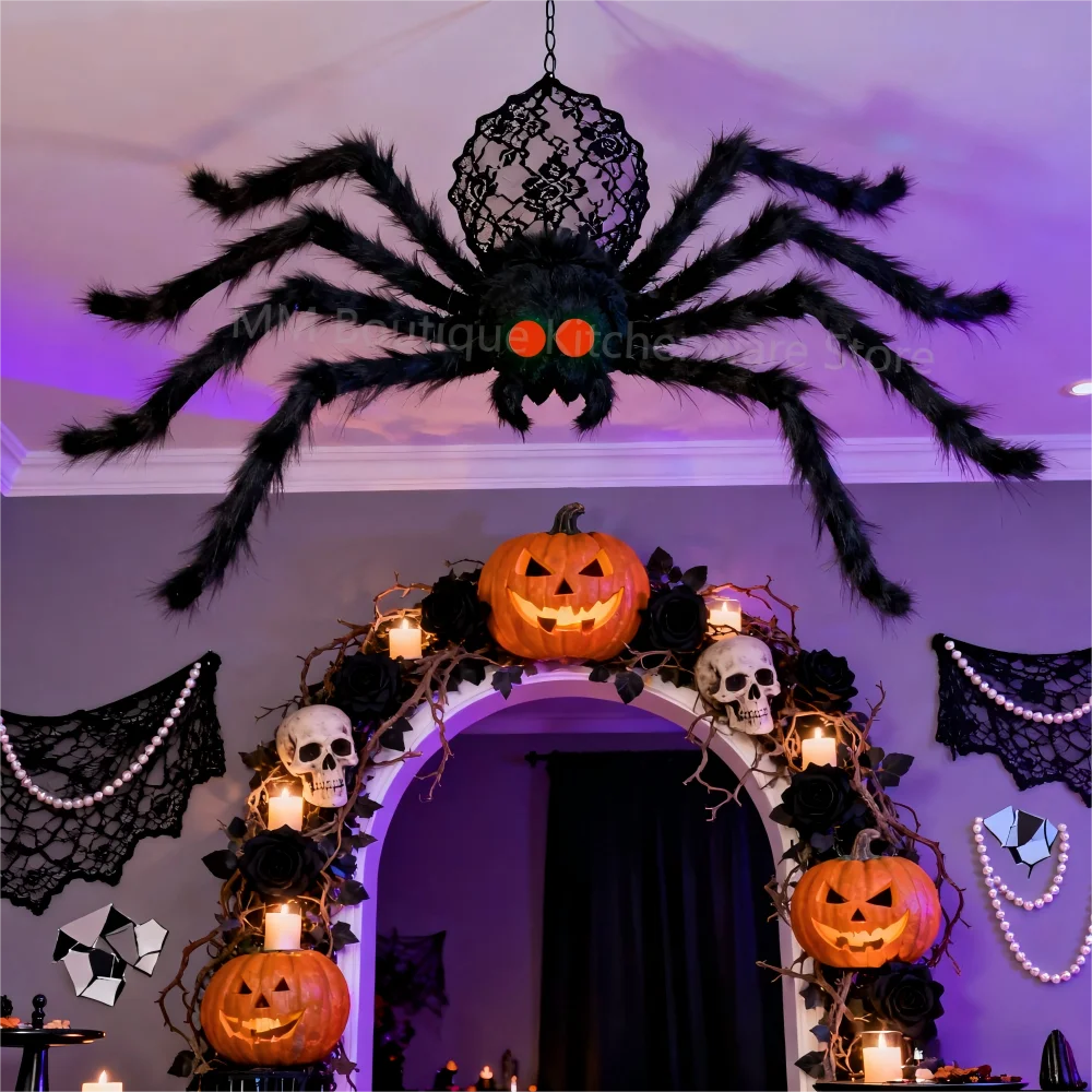 30-125cm Halloween Big Plush Simulation Spider Decoration Spooky Indoor & Outdoor Props for Cemetery Haunted House Atmosphere
30-125cm Halloween Big Plush Simulation Spider Decoration Spooky Indoor & Outdoor Props for Cemetery Haunted House Atmosphere