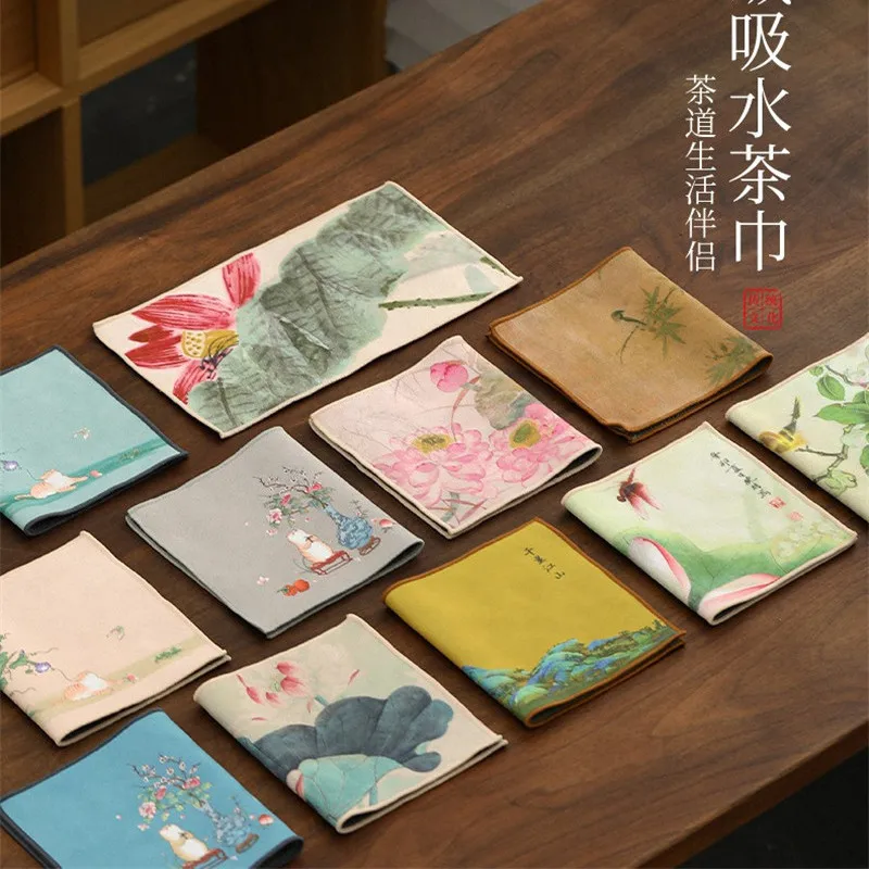 1Pc 16x30cm Suede Water Absorbing Tea Towel Cloth Cartoon Chinese Style Teapot Kung Fu Tea Ceremony Tea Table Mat
1Pc 16x30cm Suede Water Absorbing Tea Towel Cloth Cartoon Chinese Style Teapot Kung Fu Tea Ceremony Tea Table Mat