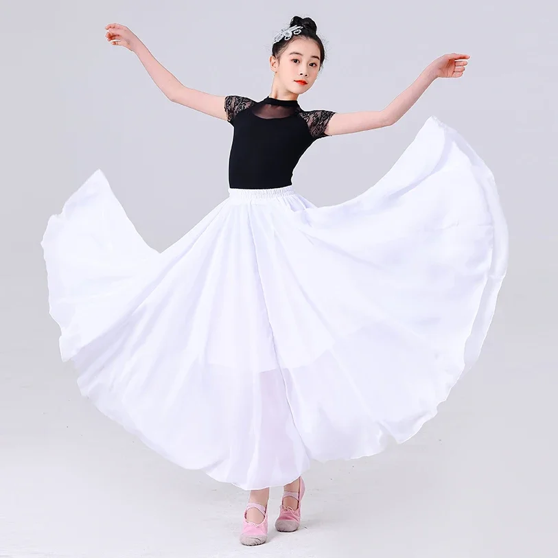 Children's classical dance big swing skirt 720 degree elegant double-layer photo half skirt Chinese modern dance long skirt
Children's classical dance big swing skirt 720 degree elegant double-layer photo half skirt Chinese modern dance long skirt