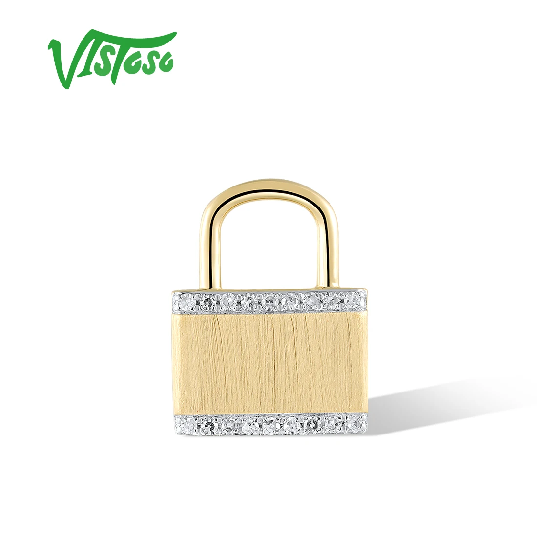 VISTOSO Authentic 14K 585 Yellow Gold Pendant For Women Sparkling Diamond Classic Lock Matte Surface Birthday Gifts Fine Jewelry
VISTOSO Authentic 14K 585 Yellow Gold Pendant For Women Sparkling Diamond Classic Lock Matte Surface Birthday Gifts Fine Jewelry