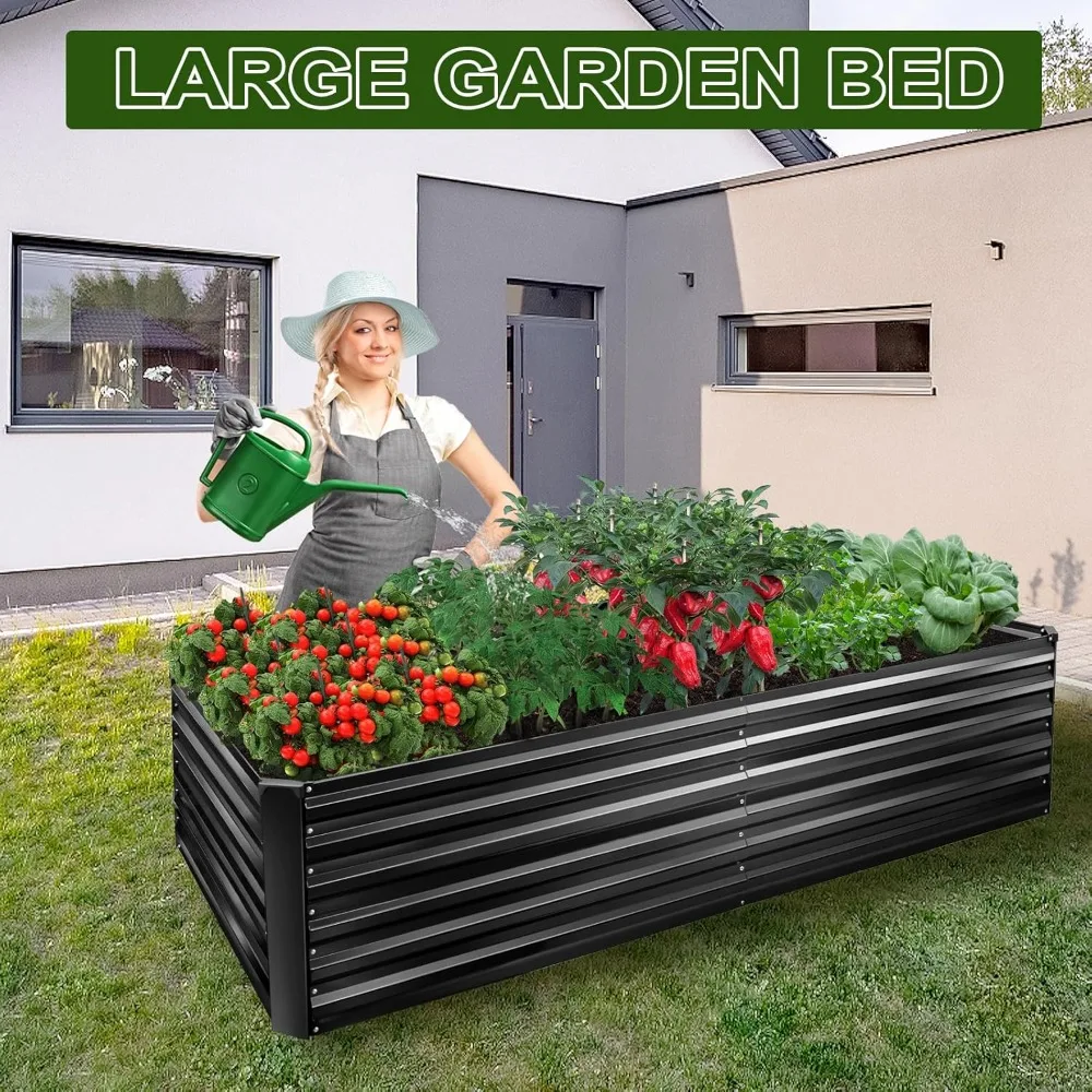 Metal Raised Bed Garden Bed Kit, 8x4x2ft Tall Galvanized Planter Raised Garden Boxes Outdoor, Large Metal Raised Garden Beds
Metal Raised Bed Garden Bed Kit, 8x4x2ft Tall Galvanized Planter Raised Garden Boxes Outdoor, Large Metal Raised Garden Beds