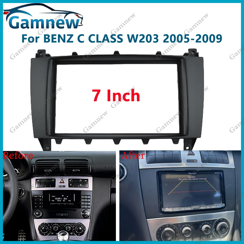 7 inch 2DIN Car Fascia Radio Panel For Benz W203 2004-2007 CL203 W209 W463 Frame Kit Install Facia Face Plate
7 inch 2DIN Car Fascia Radio Panel For Benz W203 2004-2007 CL203 W209 W463 Frame Kit Install Facia Face Plate