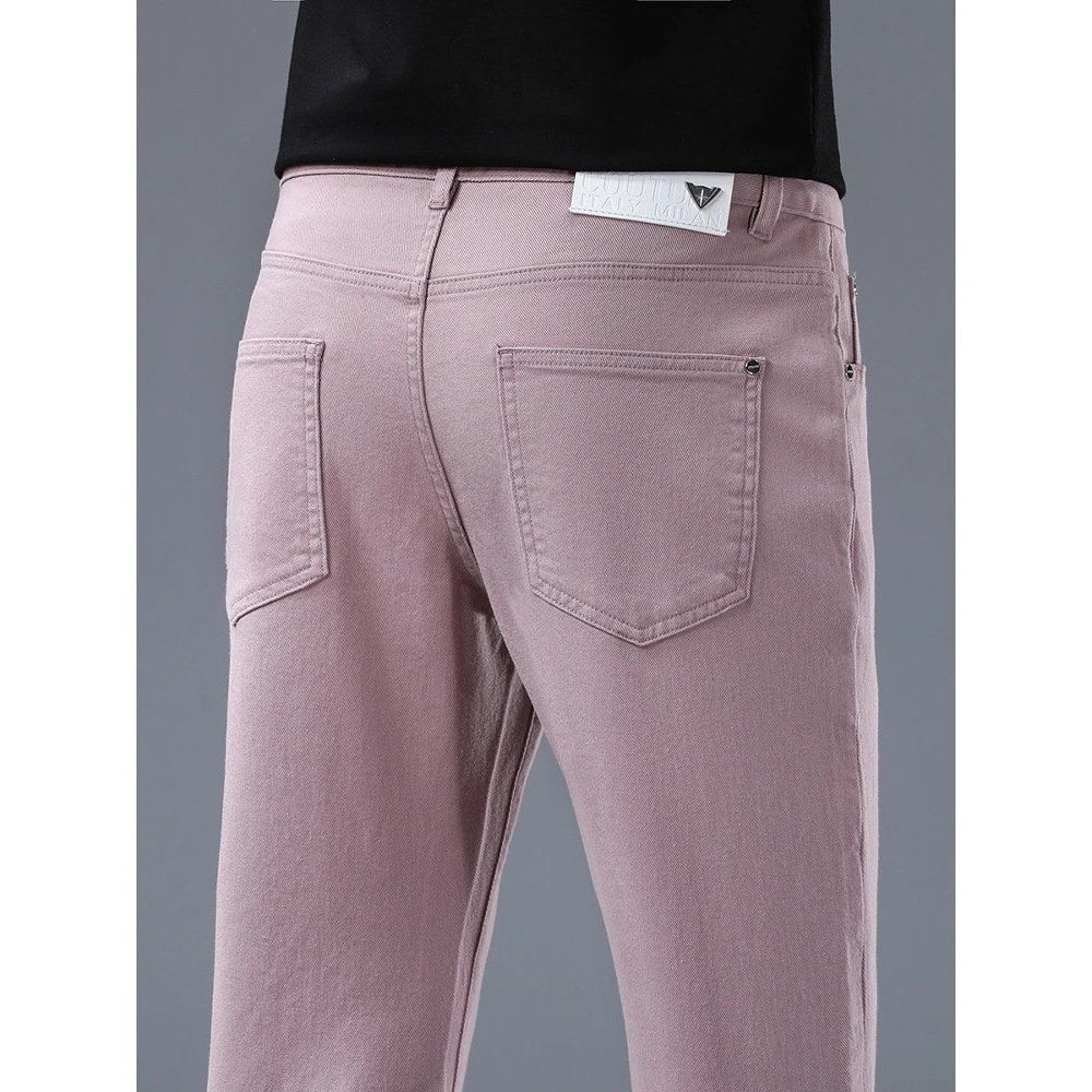 Pink Denim Jeans Men's High End European Style Slim Fit Autumn New Elastic Trendy Casual Long Pants Versatile Comfortable Fas...
Pink Denim Jeans Men's High End European Style Slim Fit Autumn New Elastic Trendy Casual Long Pants Versatile Comfortable Fas...