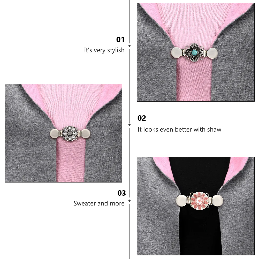 3 Pcs Brooch Clip Sweater Shawl Pin Scarf Decoration for Cardigan Stylish Woman Jewelry Accessories Alloy
3 Pcs Brooch Clip Sweater Shawl Pin Scarf Decoration for Cardigan Stylish Woman Jewelry Accessories Alloy