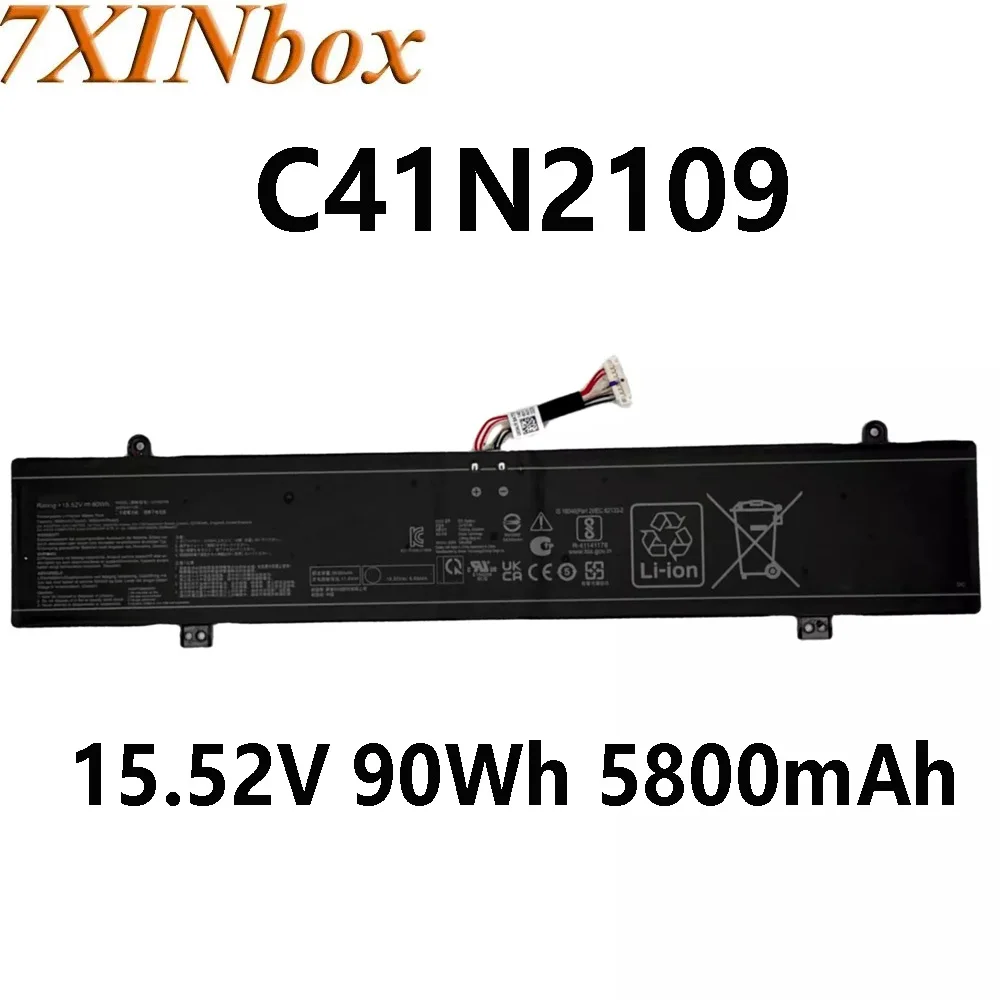 7XINbox C41N2109 15.52V 90Wh 5800mAh Laptop Battery For Asus ROG Flow X16 GV601RE-M5057X NR2203RW NR2203RM GV601RM GV601RE serie
7XINbox C41N2109 15.52V 90Wh 5800mAh Laptop Battery For Asus ROG Flow X16 GV601RE-M5057X NR2203RW NR2203RM GV601RM GV601RE serie