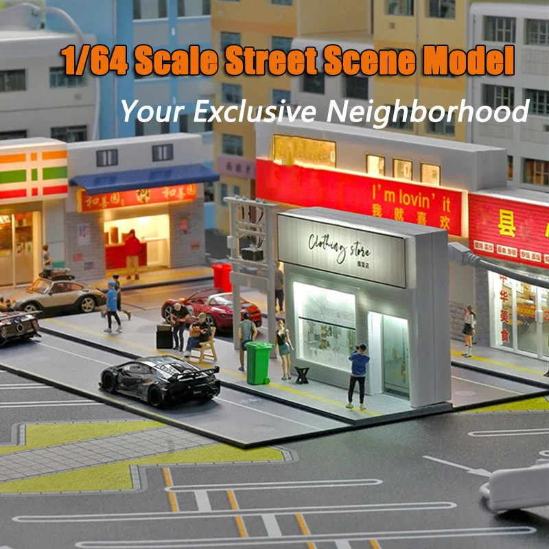 Miniature Scene Simulation 1/64 City Architecture Street Decor Convenience Store Restaurant Bar Model Coffee Shop With light Toy
Miniature Scene Simulation 1/64 City Architecture Street Decor Convenience Store Restaurant Bar Model Coffee Shop With light Toy
