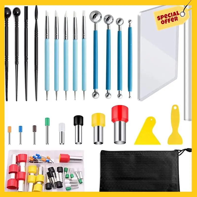 58Pcs Polymer Clay Tools Modelling Tool Set Sculpting Tool Kit For DIY Clay Crafts For Crafts Sculpture
58Pcs Polymer Clay Tools Modelling Tool Set Sculpting Tool Kit For DIY Clay Crafts For Crafts Sculpture