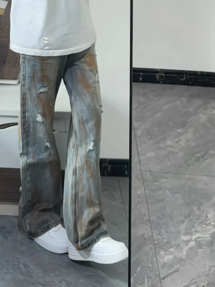 Мужские джинсы с эффектом тай-дай, летние, укороченные, прямые, расклешенные, в американском стиле, с низкой посадкой, длинные брюки из полиэфирного волокна
Мужские джинсы с эффектом тай-дай, летние, укороченные, прямые, расклешенные, в американском стиле, с низкой посадкой, длинные брюки из полиэфирного волокна