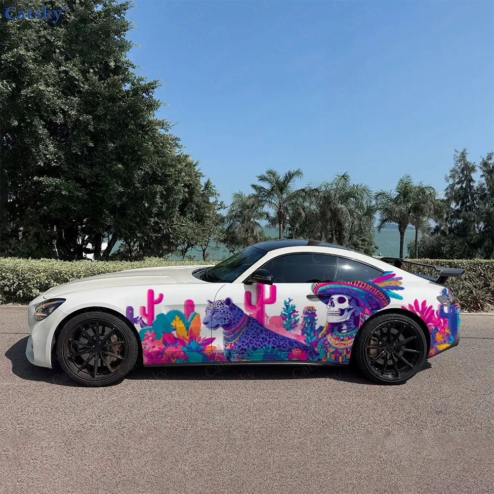 2pcs Skeleton, Jaguar And Tropics, Durable, Fade-resistant, Enhance Vehicle Aesthetics With Bold Artistic Design Car Vinyl Wraps
2pcs Skeleton, Jaguar And Tropics, Durable, Fade-resistant, Enhance Vehicle Aesthetics With Bold Artistic Design Car Vinyl Wraps
