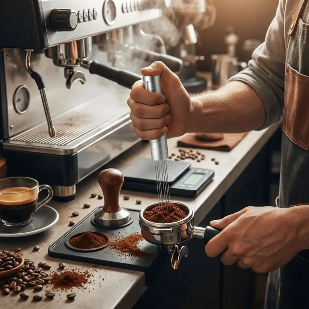 Stainless Steel Espresso Stirring Needle 6 Pin Telescopic Coffee Tamper Needle Coffee Stirrer Anti Slip Magnetic Needle Tamper
Stainless Steel Espresso Stirring Needle 6 Pin Telescopic Coffee Tamper Needle Coffee Stirrer Anti Slip Magnetic Needle Tamper
