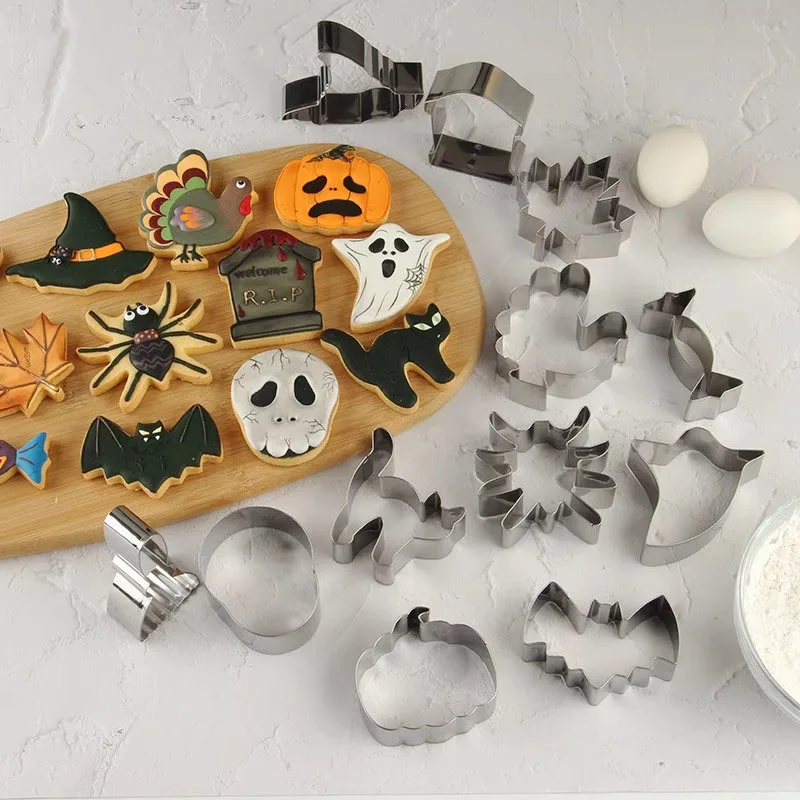 Halloween Spider Bat Skeleton Stainless Steel Cookie Cutter Baking Biscuit Molds Fondant Cake Decorating Pastry Tool Patisserie
Halloween Spider Bat Skeleton Stainless Steel Cookie Cutter Baking Biscuit Molds Fondant Cake Decorating Pastry Tool Patisserie
