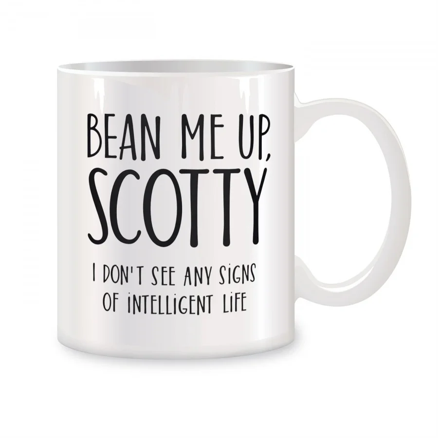 Bean Me Up, Scotty. No Signs of Intelligent Life Mugs For Birthday Novelty Coffee Ceramic Tea Cups White 11 oz
Bean Me Up, Scotty. No Signs of Intelligent Life Mugs For Birthday Novelty Coffee Ceramic Tea Cups White 11 oz
