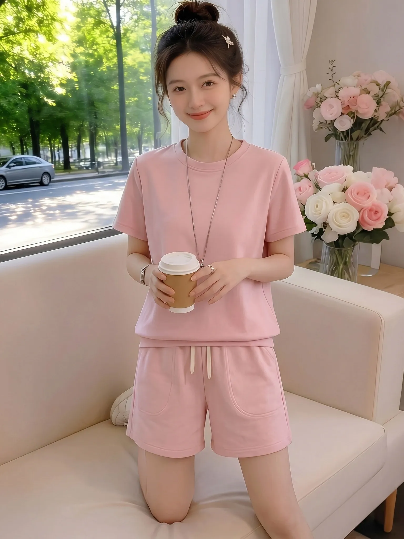 Women's Casual Versatile Sportswear Set High Waist Wide Leg Short Sleeve T-Shirt Slimming Effect Comfortable Breathable
Women's Casual Versatile Sportswear Set High Waist Wide Leg Short Sleeve T-Shirt Slimming Effect Comfortable Breathable