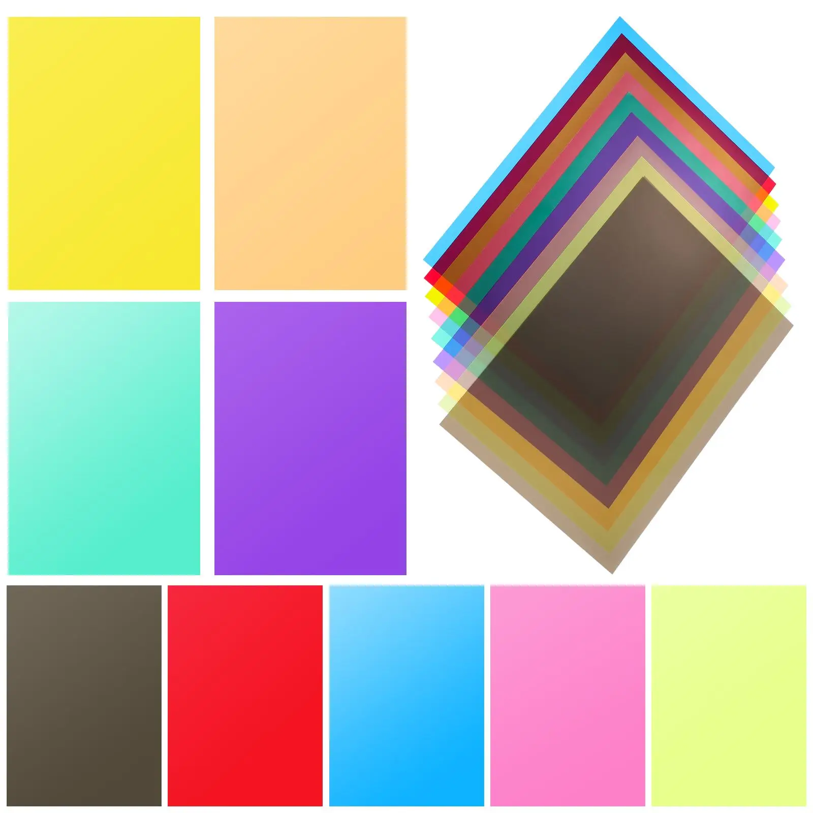 9pcs Flash Color Film Set Transparent Gel Sheets for Lighting Photography Stage Theater Effects Colored Filters Gel
9pcs Flash Color Film Set Transparent Gel Sheets for Lighting Photography Stage Theater Effects Colored Filters Gel
