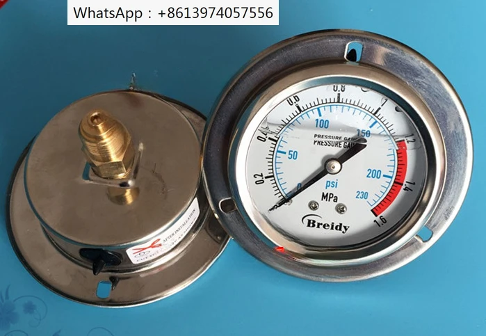 Axial Seismic Pressure Gauge YN60ZT Hydraulic Oil Pressure Gauge 0-1.6/2.5/6/10/16/25/40MPA
Axial Seismic Pressure Gauge YN60ZT Hydraulic Oil Pressure Gauge 0-1.6/2.5/6/10/16/25/40MPA